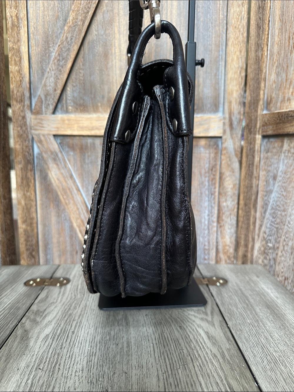 Patricia Nash Discovery Signature Collection Black Leather Bag LIMITED EDITION - Picture 7 of 16